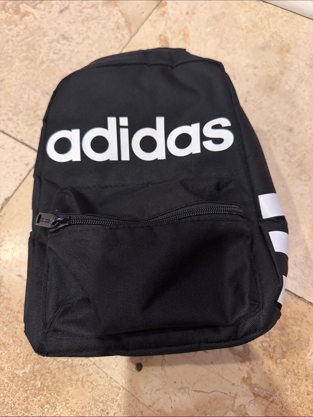 adidas Black and White Logo Crossbody Belt Bag